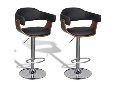 Vidaxl tabouret de bar 2 pcs cuir synth&eacute;tique hauteur r&eacute;glable 241052
