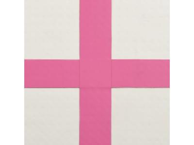  Tapis de gymnastique gonflable avec pompe 500 x 100 x 15 cm PVC Rose