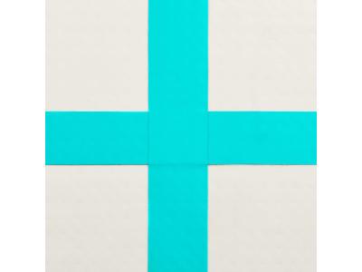  Tapis gonflable de gymnastique avec pompe 600x100x15cm PVC Vert