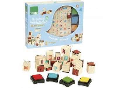 VILAC Kit Tampon - Ma premi&egrave;re imprimerie - 80 pcs -  - couleur variant