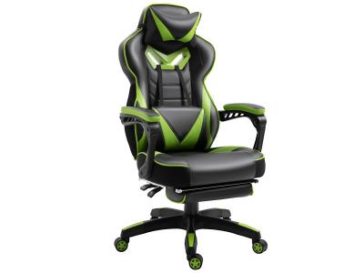 VINSETTO  - Fauteuil de bureau - Rev&ecirc;tement synth&eacute;tique PU - 65x70x128.5cm - Vert