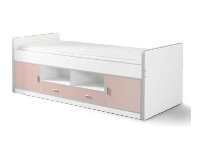 VIPACK  bonny lit capitaine 90x200 rose clair sans sommier BONKB9015