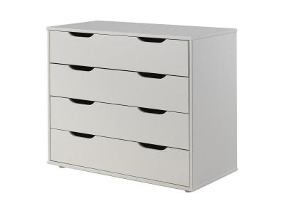 Vipack pino commode 4 tiroirs mdf blanc 85,5 x 43 x 72 cm PIHSKS14