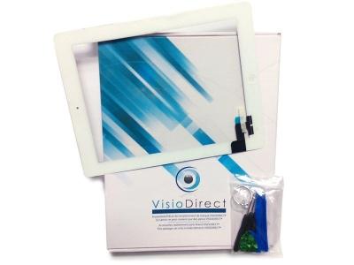 Vitre ecran tactile pour iPad Air 2 blanc + outils - Visiodirect -