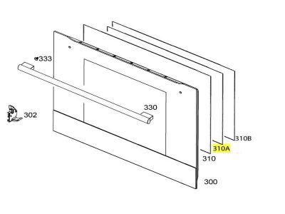GENERIQUE Vitre Intermediaire Rep 310a Pour Four Electrolux - 356168401