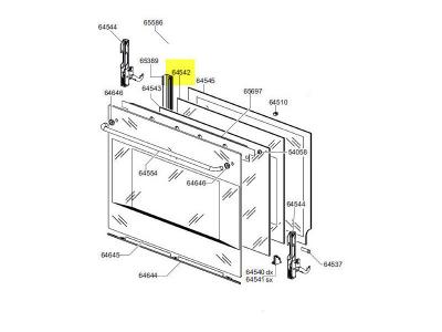 Vitre mitoyen large pour four smeg - 772531651