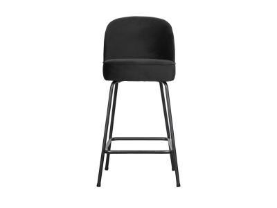 Tabouret de bar Vogue noir (velours) - BePureHome