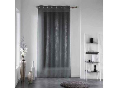 Panneau a oeillets 140 x 240 cm voile sable applique filiane Anthracite