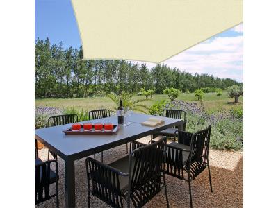 COTE STORE C&Ocirc;T&Eacute; STORE Voile d'ombrage trap&egrave;ze 280g/m&sup2; - 3 x 4 x 4 x 5 m - Haute densit&eacute; r&eacute;sistante au vent - Tissu micro-a&eacute;r&eacute; - &Eacute;cru