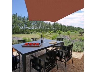 COTE STORE C&Ocirc;T&Eacute; STORE Voile d'ombrage trap&egrave;ze 280g/m&sup2; - 3 x 4 x 4 x 5 m - Haute densit&eacute; r&eacute;sistante au vent - Tissu micro-a&eacute;r&eacute; - Terracotta