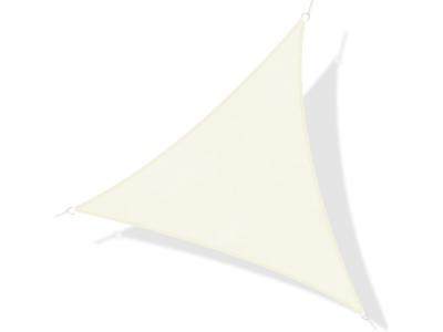 OUTSUNNY Voile d'ombrage triangulaire 4 x 4 x 4 m cr&egrave;me