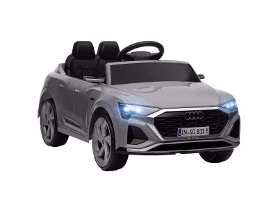 AIYAPLAY Voiture &Eacute;lectrique Enfant Audi Q8 Sportback E-tron 12v Max. 5 Km/h T&eacute;l&eacute;commande Gris