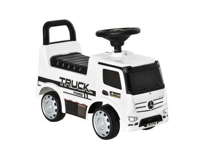HOMCOM Voiture porteur enfants avec coffre en plastique blanc