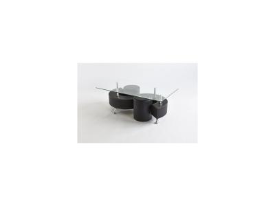 Ensemble Chaise + Table Noir en Bois EAT AND DRINK