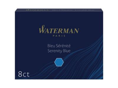 WATERMAN   cartouches d'encre longues, bleu myst&egrave;re noir