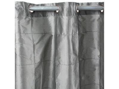 WILLIAM - Rideau en taffetas gris 150x250