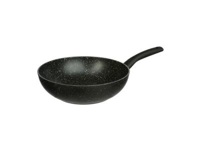 PARIS PRIX Wok en aluminium - D. 28 cm - Effet pierre noire 