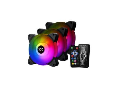XIGMATEK Galaxy III Essential RGB Ventilateurs de Boitier, Noir, Lot de 3