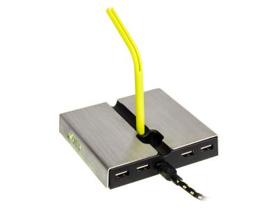 XTRFY  b1 maus bungee mit led und usb-hub - silber