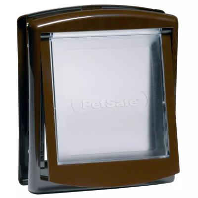 PETSAFE  Porte a 2 voies pour chiens 730 Petit 17,8 x 15,2 cm Marron