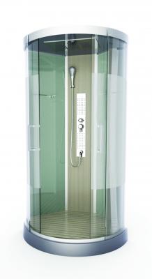 AURLANE  - Cabine de douche shacky round 1/4 de cercle 95x95x215cm