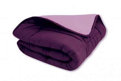 TOISON D OR Couette Microfibre 400g/m&sup2; CALGARY Prune & Parme 240x260cm