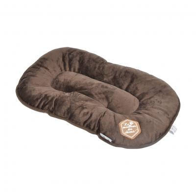 L3C LOVE STORY Coussin Flocon R&eacute;versible Polyester 77 x 50Cm Patchy Gris/Noir