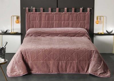 HOMEMAISON Coussin T&ecirc;te de Lit &agrave; l' Aspect Velours Rose 160 x 70 cm - Rose