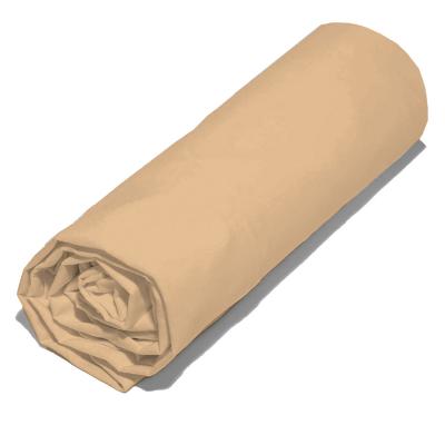 AC DECO Ac-deco - Drap housse coton bio 57 fils matelas &eacute;pais 140x200 Marron Nude