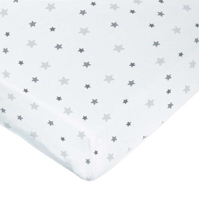 DOMIVA Drap housse imprim&eacute; &eacute;toiles multicolores - Blanc - 70 x 140 cm