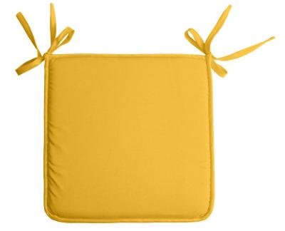 LOVELY Galette de chaise unie aux multiples couleurs Jaune 38 x 38 cm - Jaune
