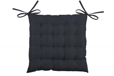 LOVELY Galette de chaise unie en 16 points Charbon 40 x 40 cm - Charbon