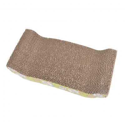  Griffoir R&eacute;versible En Carton &Agrave; Motifs - Jaune - L 43 X L 22 X H 8,8 Cm