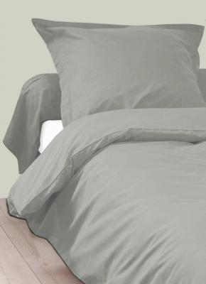 TRADILINGE Housse de Couette Unie en 100 % Coton - Galet - 140 x 200 cm
