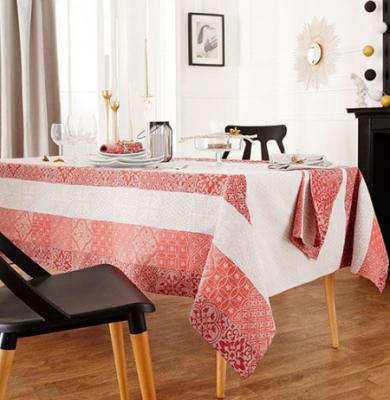 TRADILINGE Nappe Rectangulaire Enduite Mosa&iuml;que Rouge 150 x 200 cm - Rouge