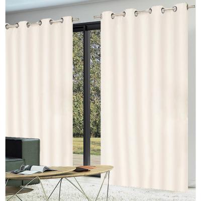 Paire de Rideaux 80% Occultants Unis Blanc 140 x 260 cm - Blanc
