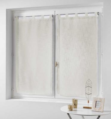 Paire droite passants 2 x 60 x 160 cm effet lin tisse haltona Naturel
