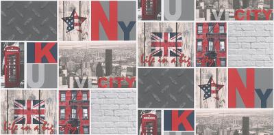 A.S. CREATIONS Papier peint NY&LONDON - Rouge - 10 m x 0,53 m
