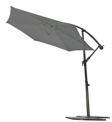 IMAGIN Parasol &Oslash; 3 m Mat D&eacute;port&eacute; &agrave; Manivelle - Anthracite - Diam&egrave;tre : 3 m