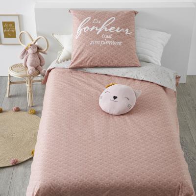 ATMOSPHERA CREATEUR D INTERIEUR Parure de lit enfant Lily 140x200 Rose Atmosphera