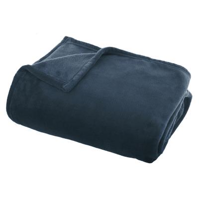ATMOSPHERA  - Grand Plaid en flanelle uni - 230x180 - Bleu