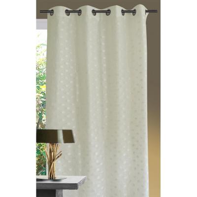 Rideau ameublement en Shantung doubl&eacute; Fantaisie - Ivoire - 130 x 250 cm