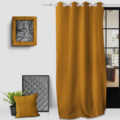 Soleil d'ocre Rideaux et Draperies, Jaune, 135 x 250 cm