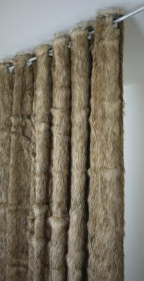 Rideau Fausse Fourrure Marron - 230x250cm - Marron
