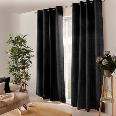 Enjoy Home Rideau occultant frapp&eacute; Reptilian 140 x 240 cm Coloris Noir