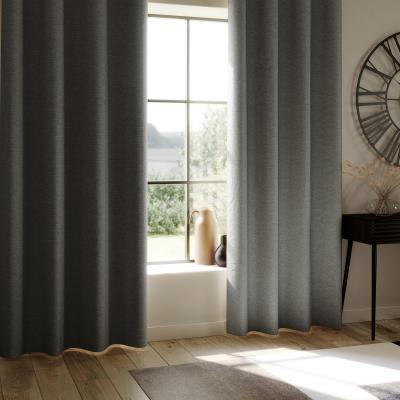 Atmosphera - Rideau Occultant Total en tissu Gris Fonc&eacute; 140 x 260 cm
