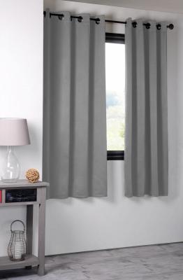 Rideau Occultant Uni 210gr/m2 - Gris - 135 x 180 cm