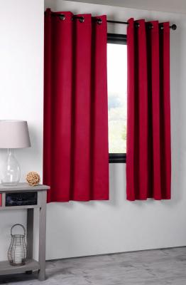 Homemaison - Rideau Occultant Uni 210gr/m2 Rouge 135 x 180 cm - Rouge
