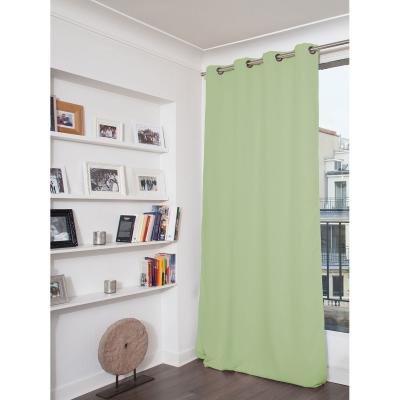 Rideau phonique thermique occultant vert amande 140x260