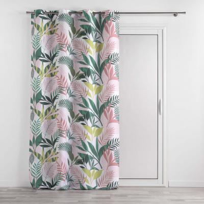 RIDEAU A OEILLETS 140 x 260 CM POLYESTER IMPRIME ASSANA ROSE